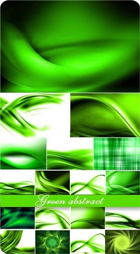 Коллекция зеленых абстрактных фонов