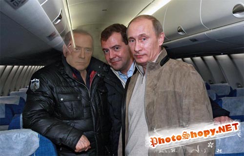 Шаблон psd - Путин, вы и Медведев