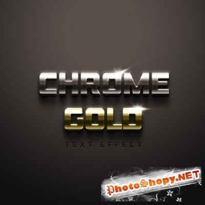 Chrome and Gold Text Effect
