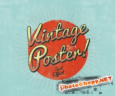 Vintage Poster Text Effect
