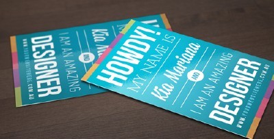 Retro Typographic Business Card Template