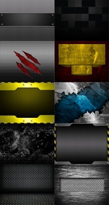 10 Urban Abstract Metal Backgrounds Set 3