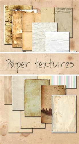Старые бумажные листы с пятнами