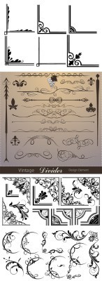 PS Brushes - Vintage Corners and Dividers