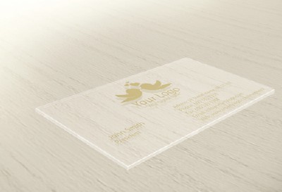 Glass Business Card Mock-Up