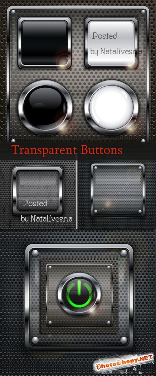 Прозрачные кнопочки / Transparent buttons - Stock photo
