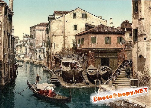 35 старинных, цветных фотографий. Венеция конца 19 века