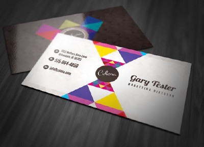 Abstract Color Business Card