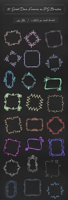 30 Sweet Decorative Frames PS Brushes