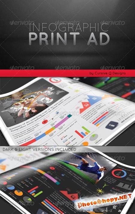 PSD - Infographic Print Ad Template