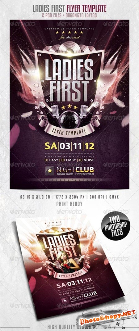 PSD - Ladies First Flyer Template