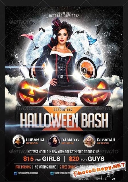 PSD - Halloween Bash Flyer Template