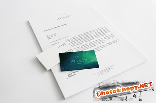 A4 Letterhead and Business Cards Mock up