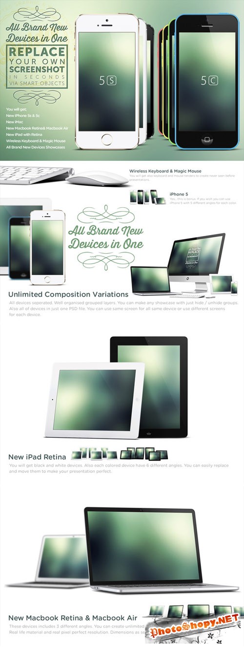 Apple Device Responsive Mock Up Templates