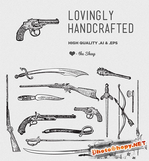 Weapons Vector Illustrations Pack