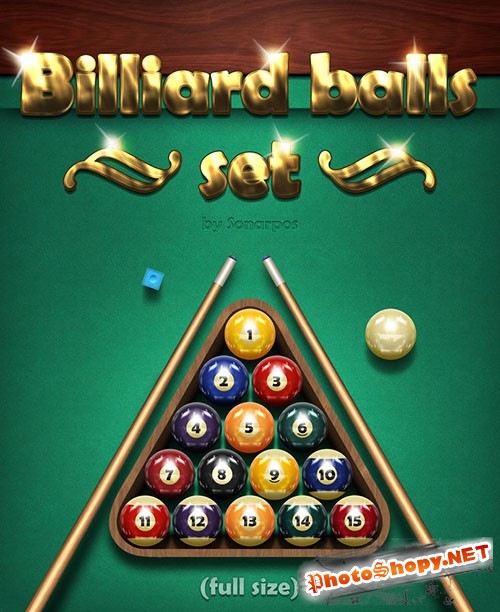 Billiard Balls PSD Template