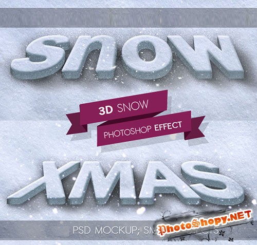 3D Snow Photoshop Style