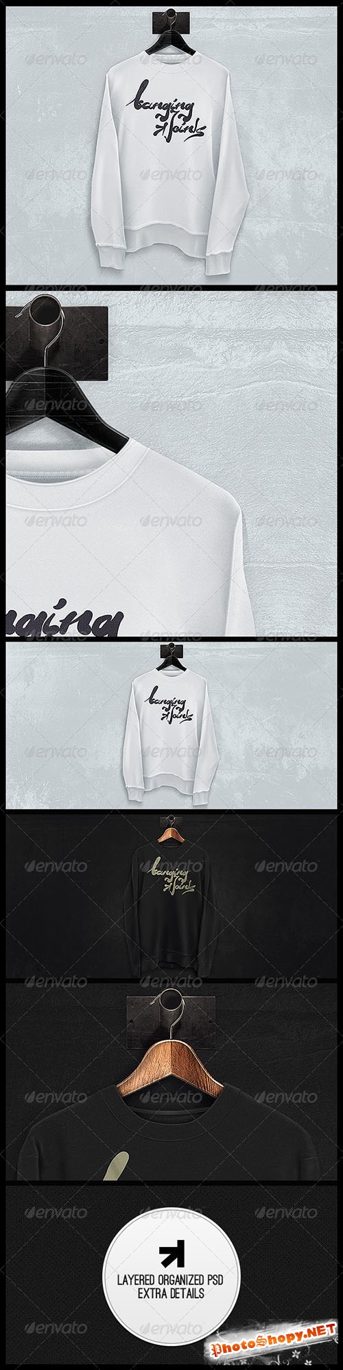 GraphicRiver - Black White Sweatshirt Mockup 5546600