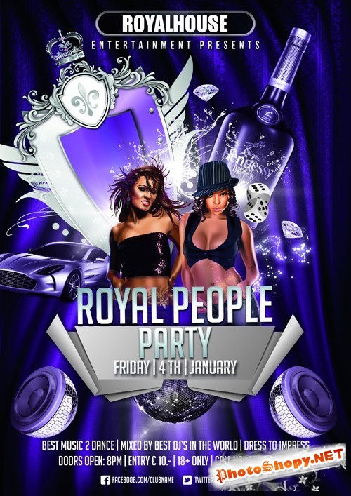Royal People Party Flyer Template PSD