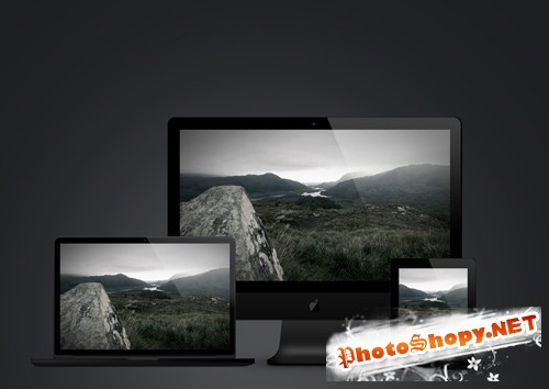 Shadow Series Apple iDevices Template PSD