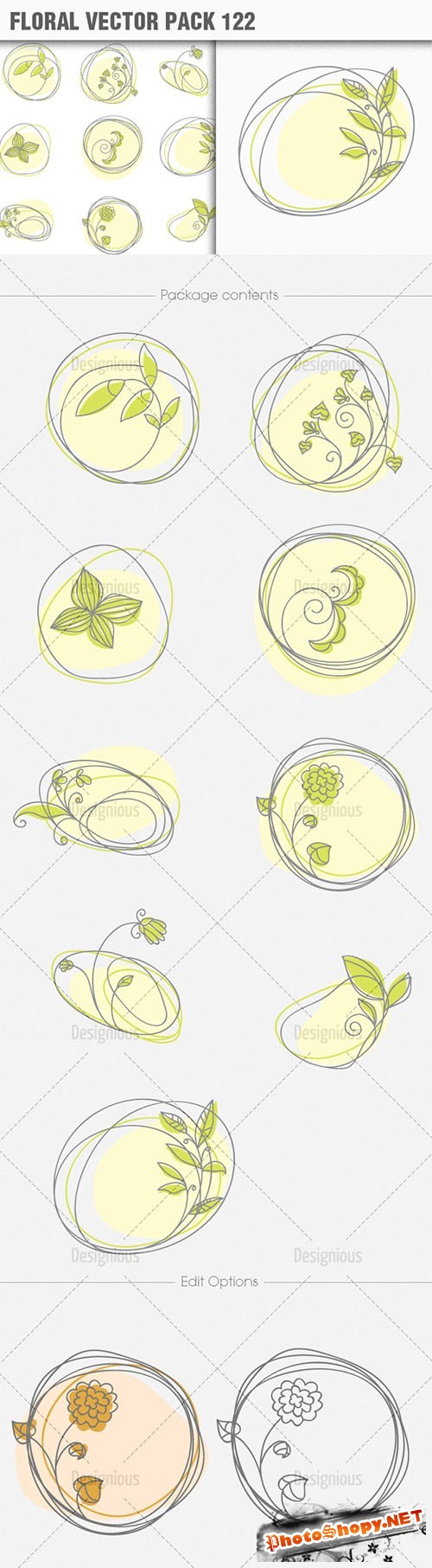 Floral Vector Pack 122