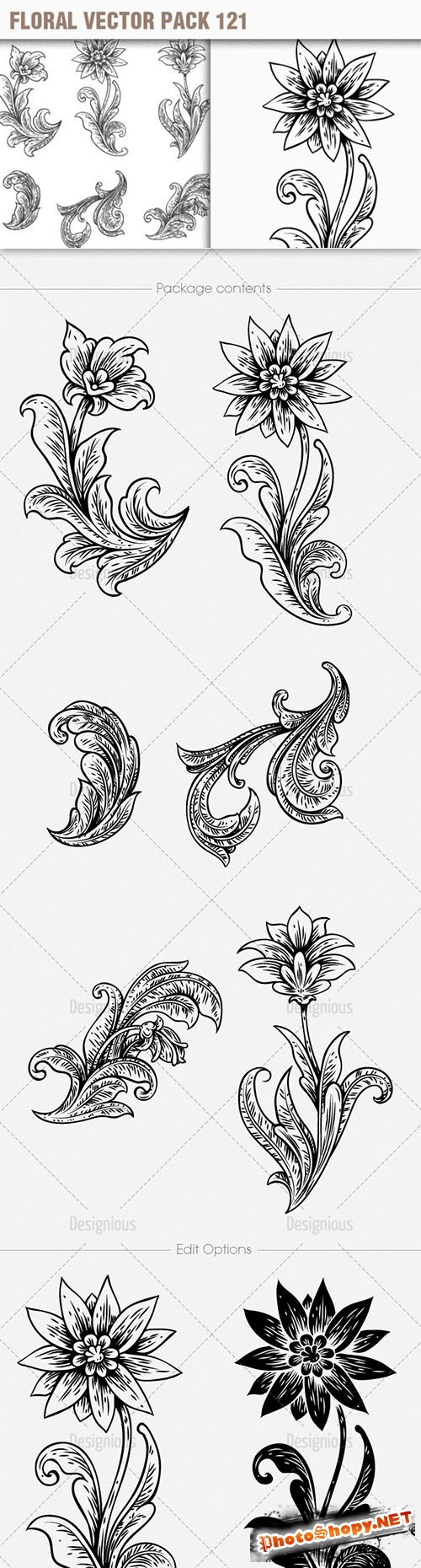 Floral Vector Pack 121