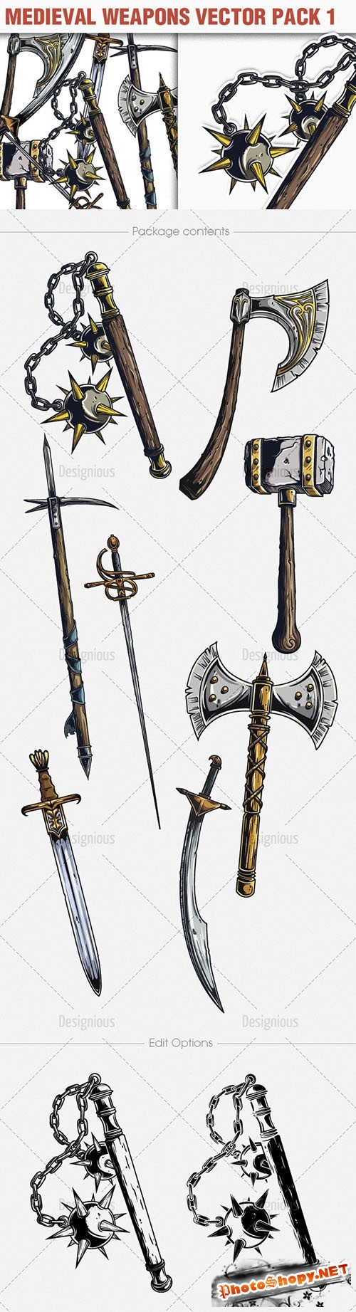 Medieval Weapons Vector Pack 1