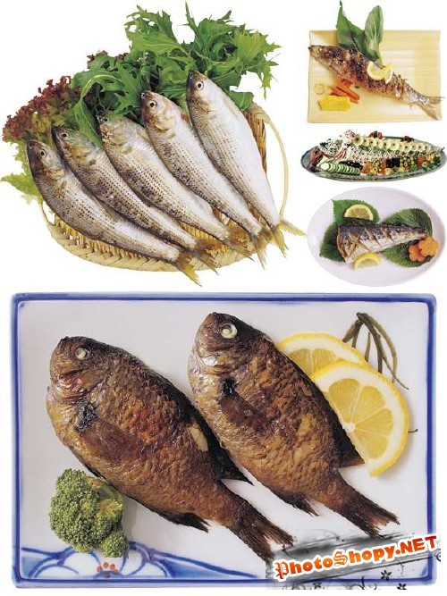 Рыба приготовленная (подборка клипарта)
