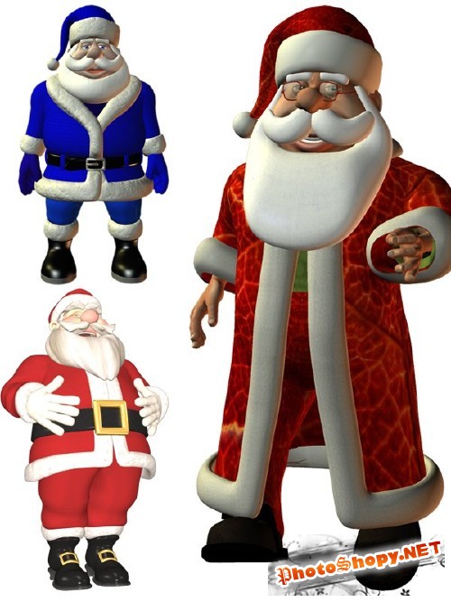 Подборка 3D изображений Санта Клауса