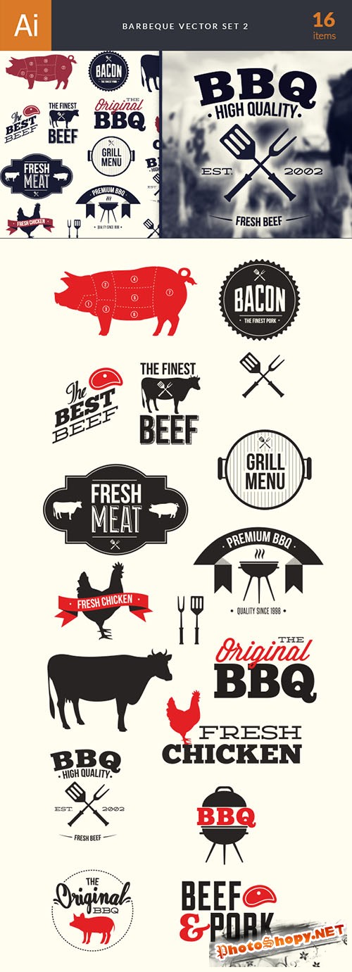 Barbeque Vector Illustrations Pack 2