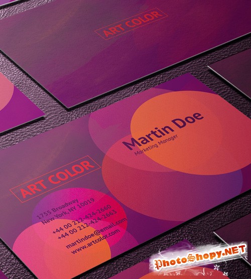 Art Color Business Card Template PSD