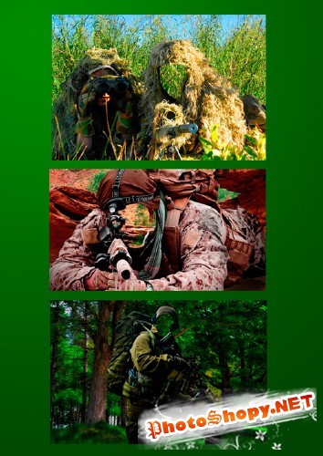 Шаблоны для фотошопа  - Снайперы