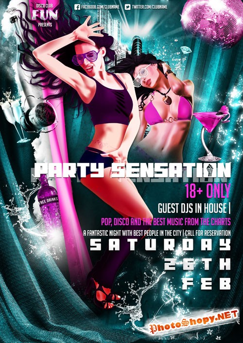 Party Sensation Flyer Template PSD