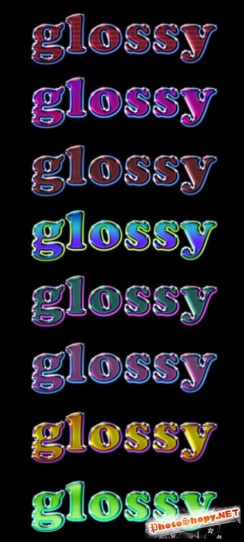 Glossy PS Text Styles
