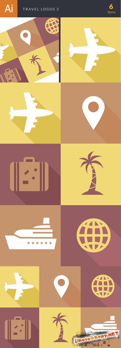 Travel Logos Vector Illustrations Pack 2