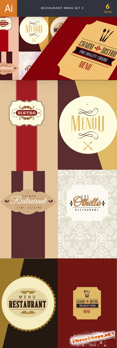 Restaurant Menu Vector Illustrations Pack 2