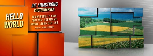 3D Walls Creative Facebook Timeline Covers PSD Template