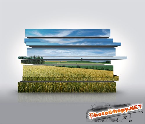 3D Wall Photography Mock Up PSD Template #1