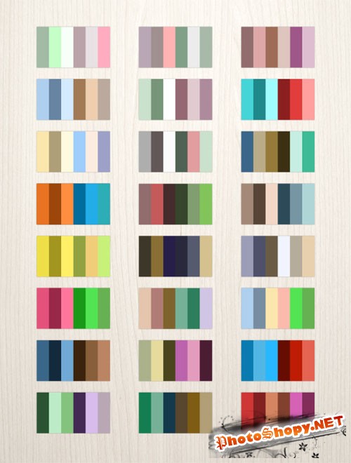 24 Complementary Color Photoshop Palettes