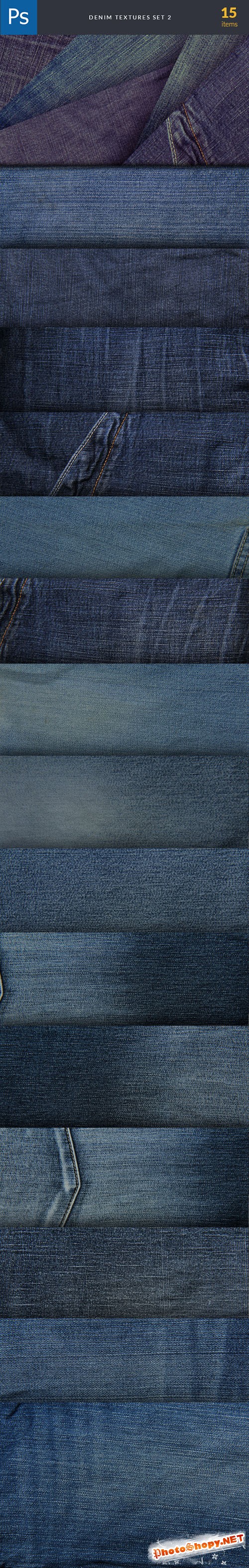 Denim Fabric Textures Set 2