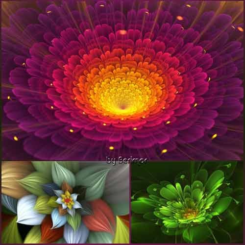 Особые и разнородные векторные цветы