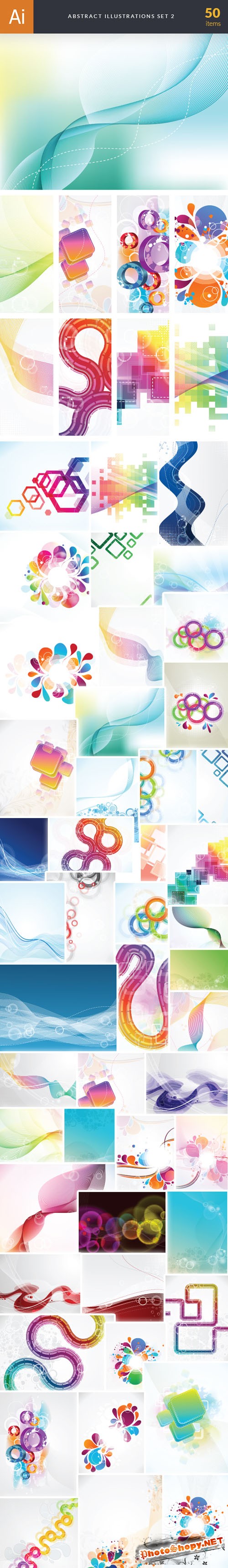 50 Abstract Vector Illustrations Bundle