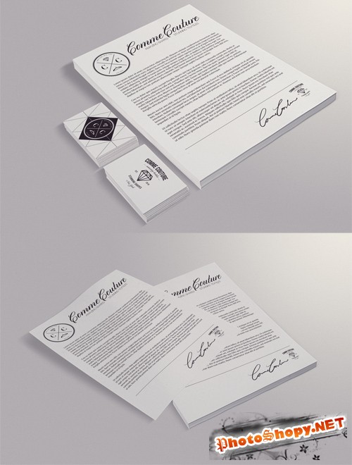 Letter and Card Mockup PSD