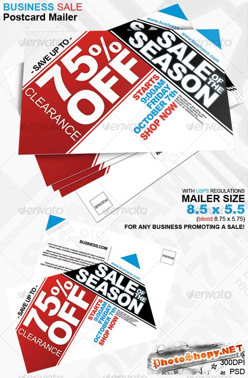 GraphicRiver - Business Sale Postcard Mailer 8.5 x 5.5 - 81200