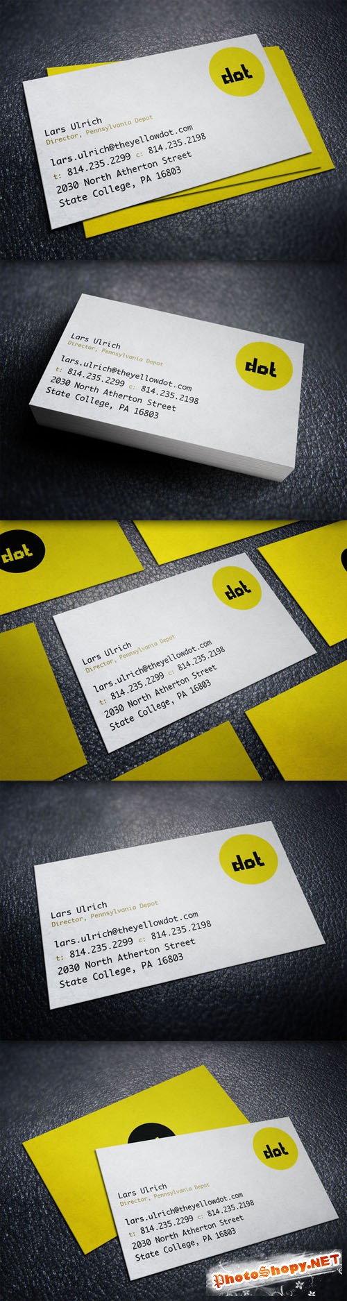 Creativemarket - The Yellow Dot Business Card