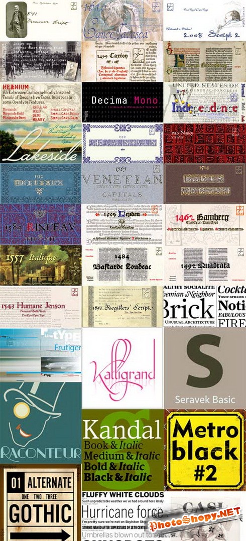 242 Commercial Fonts Collection