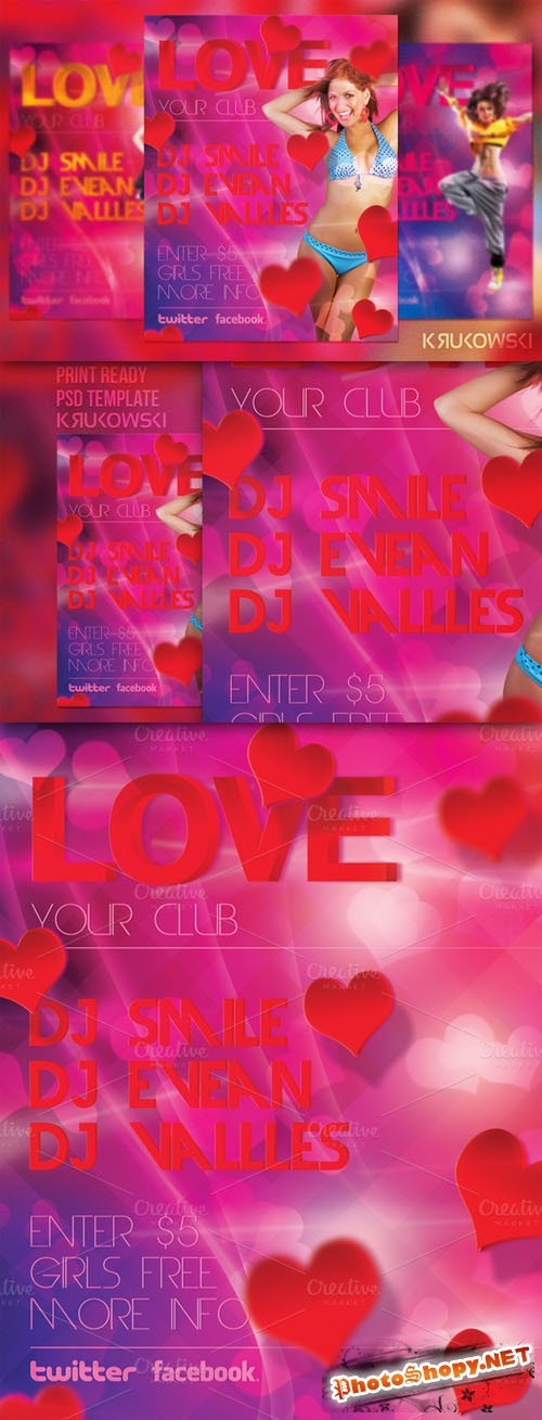 CreativeMarket - Love Party Flyer