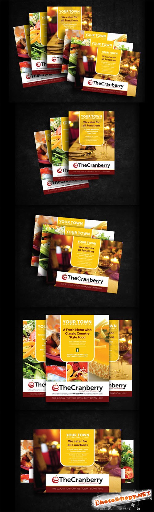 CreativeMarket - Cranberry Restaurant Advert Flyer