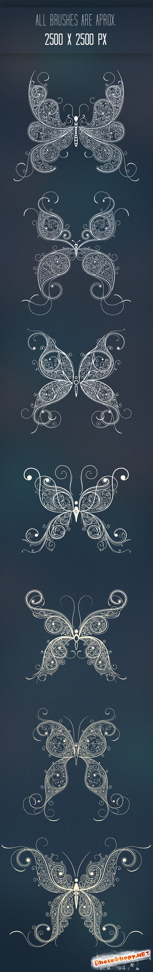 Butterflies Abstract Photoshop ABR Brushes