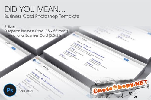 CreativeMarket - Did You Mean… Business Card Template